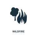 Wildfire icon. Simple element from natural disaster collection. Creative Wildfire icon for web design, templates, infographics and