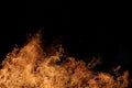 Wildfire at night Royalty Free Stock Photo
