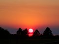 Wildfire Sunset at Echo Basin Royalty Free Stock Photo