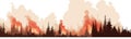 wildfires vector flat minimalistic isolated illustration