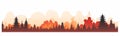 wildfires vector flat minimalistic isolated illustration