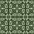 Wildflower green flower damask seamless pattern. Geometric antique floral for vintage decorative wallpaper. Cottagecore Royalty Free Stock Photo