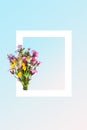 Wildflower Posy Spring Floral Background Frame Royalty Free Stock Photo