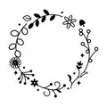 Wildflower Wreath. Vector Stock Illustration For Poster