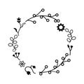 Wildflower Wreath. Vector Stock Illustration For Poster