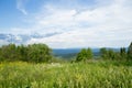 Field, forest and mountain Royalty Free Stock Photo