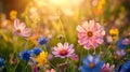 Wildflowers, buzzing bees, and a vibrant sun bring spring's lively spirit