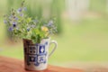 Wildflowers in a cup Royalty Free Stock Photo