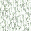 Wildflowers seamless pattern background. Vector print design. Nature background with wild flowers pattern. Capsella