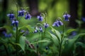 Wildflowers Virginia Bluebells Background Flowers Plants. Generative AI