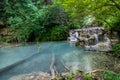 Wildish waterfall with naturally blue water... Royalty Free Stock Photo