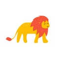 Wildlife animals. Cute lion vector illustration. Jungle life