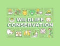 Wildlife conservation word concepts banner