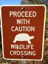 Wildlife Crossing sign at a state park in Naples, FL