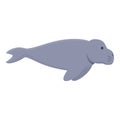 Wildlife dugong icon cartoon vector. Ocean sea