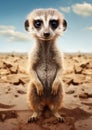 Wildlife nature africa wild animal portrait meerkat fur mammal cute