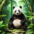 wildlife photograph of a panda in forest