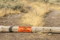 Wildlife protection area sign on log in the Tetons Royalty Free Stock Photo