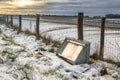 Wildlife protection fence along dutch highway