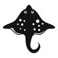 Wildlife stingray icon simple vector. Fish animal Royalty Free Stock Photo