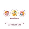 Wildlife trafficking concept icon Royalty Free Stock Photo