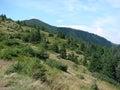 The mountain range of the Marmaros of the Ukrainian Carpathians near the town of Rakhiv of the Transcarpathian region. Ukraine. 08 Royalty Free Stock Photo