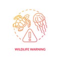 Wildlife warning concept icon Royalty Free Stock Photo