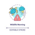 Wildlife warning concept icon Royalty Free Stock Photo