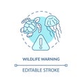 Wildlife warning concept icon Royalty Free Stock Photo