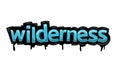 WILDRNESS writing vector design on white background