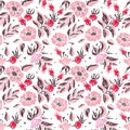 Wildrose seamless pattern