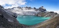 Wildsee Lake on the Pizol Swiss high Alps mountain Royalty Free Stock Photo