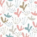 Wildwood floral seamless pattern. Vector forest print.