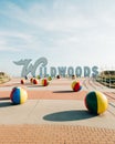 Wildwoods sign, at the beach in Wildwood, New Jersey