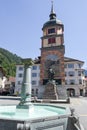 Wilhelm Tell monument on the cantonal capital of Altdorf Royalty Free Stock Photo