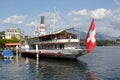 The Wilhelm Tell paddle steamship in Lucerne Royalty Free Stock Photo