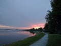 Wilhelmshaven Banter see & x28;lake& x29; sunset