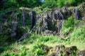 Wilhelmshoehe Mountainpark, Bergpark, Castle Park, Kassel, Germany. Scenic landscape with waterfall Royalty Free Stock Photo