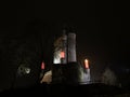Wilhelmsturm by night -Taken by drone Royalty Free Stock Photo