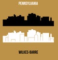 Wilkes-Barre, Pennsylvania city silhouette