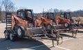 Wilkins Township, Pennsylvania, USA February 25, 2024 Heavy construction machinery available for rent Royalty Free Stock Photo