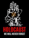 We Will Never Forget. Holocaust Remembrance Day. Yellow Star David. International Day of Fascist Concentration Camps and Ghetto Pr Royalty Free Stock Photo