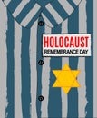 Holocaust Remembrance Day. We Will Never Forget. Yellow Star David. International Day of Fascist Concentration Camps and Ghetto Pr