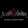 We will never forget memorial banner. Royalty Free Stock Photo