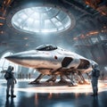 Fighter spacecraft of the future will have an ultra-high definition metal chrome coating.