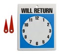 Will Return Sign Royalty Free Stock Photo
