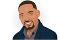 Will Smith in Cartoon portrait illustration style (Vector).