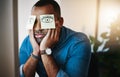 Will somebody wake me up when this shift is over. a tired young businessman working late in an office with sticky notes Royalty Free Stock Photo