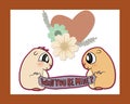 Will You Be Mine Guinea pig couple Valentine Illustration