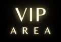 Glowing neon vip area text sign Royalty Free Stock Photo